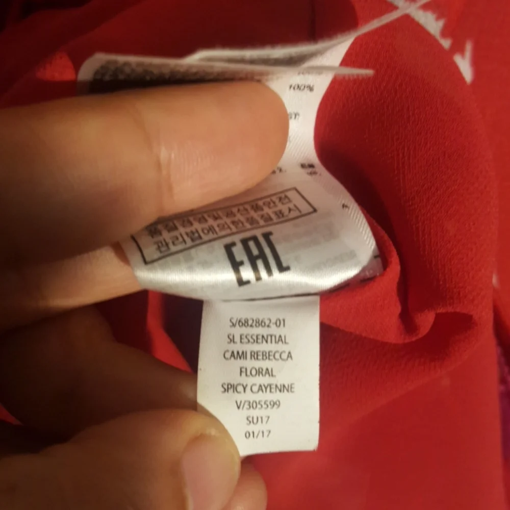 Banana Republic lined Floral Cami /red/ cayenne - Picture 8 of 8